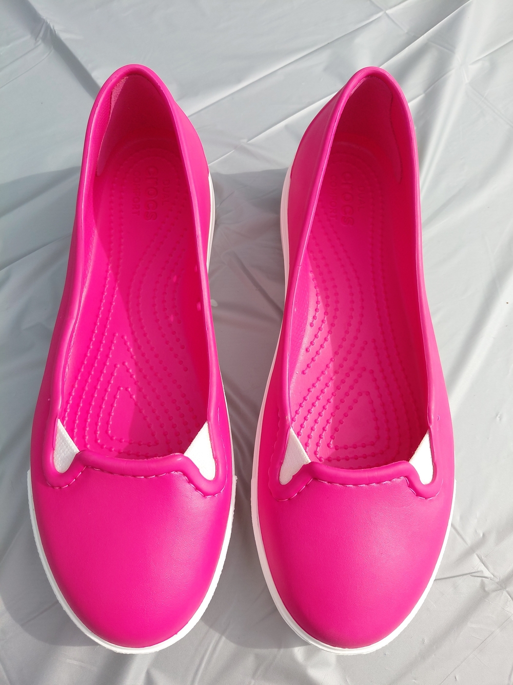 EUC Crocs Sz 8 CitiLane Roka Women’s Pink Slip-On Ballet Flats Pink